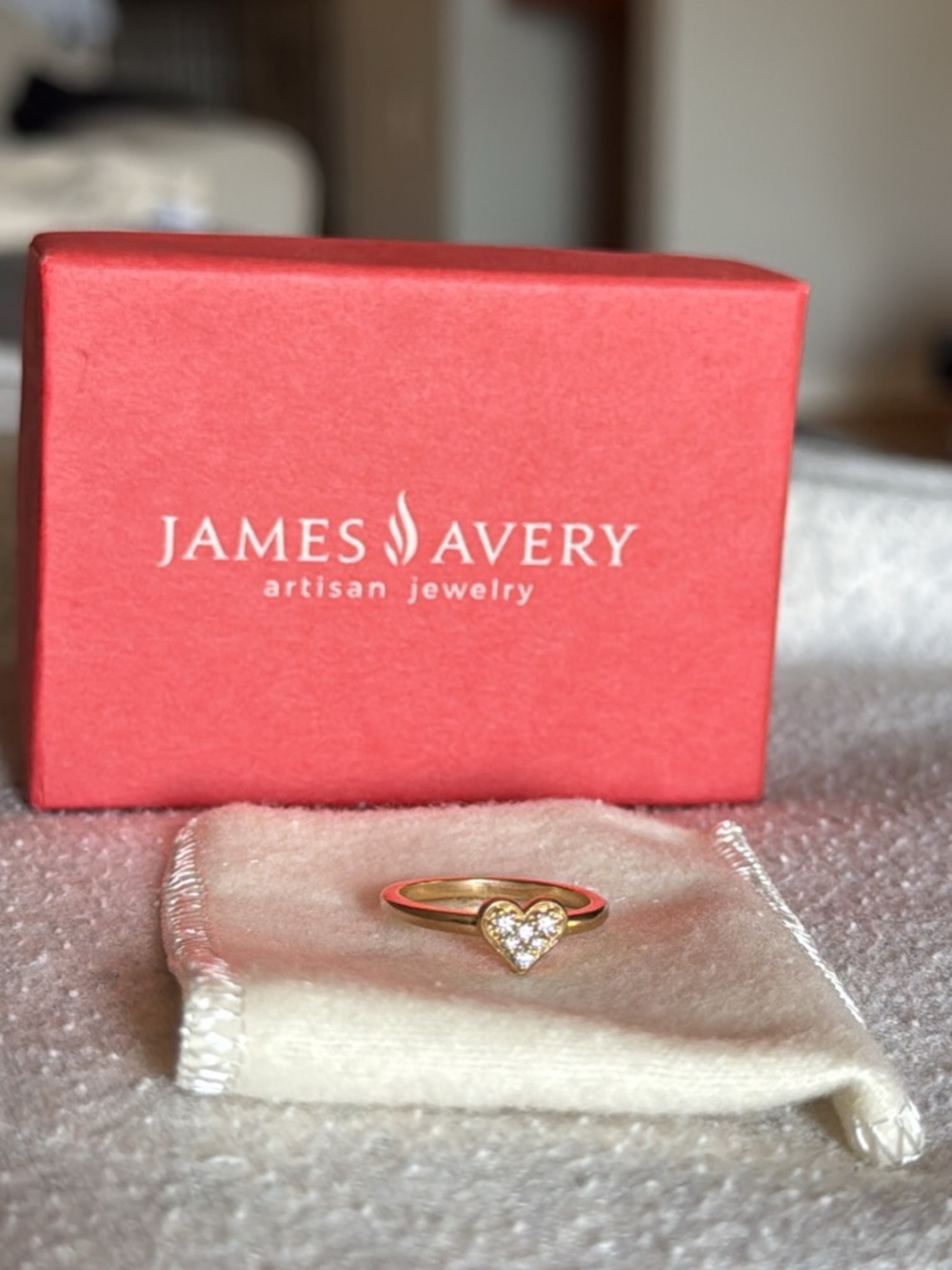 14k Gold James Avery Pave Diamond Ring